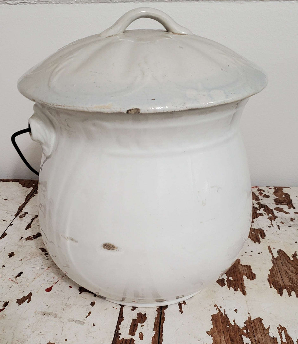 Antique Ironstone Slop Bucket Vintage Character
