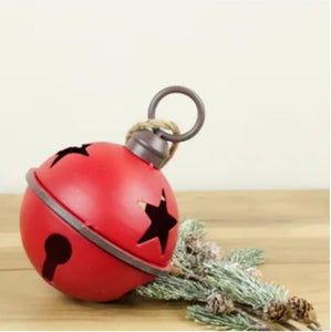 Jumbo Oversized Red Sleigh Jingle Bell ~ Large 10" | Vintage Character