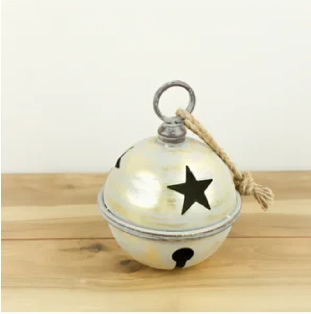 Jumbo Oversized Brushed Gold Sleigh Jingle Bell ~ Large 11.5