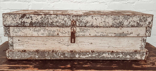 Early Antique White Trunk/Chest | Vintage Character
