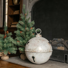 Load image into Gallery viewer, Jumbo Oversized Rustic White Sleigh Jingle Bell ~ Extra Large 20&quot;