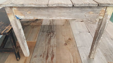 Load image into Gallery viewer, Antique Farmhouse Coffee Table Chippy White/Yellow | Vintage Character