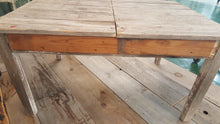 Load image into Gallery viewer, Antique Farmhouse Coffee Table Chippy White/Yellow | Vintage Character