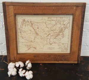 Handmade Barnwood "United States" Map | Vintage Character