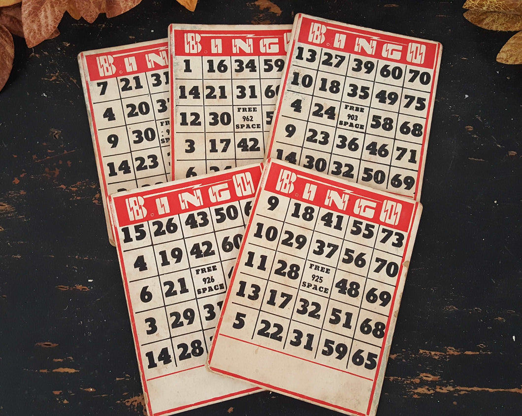 Antique Bingo Cards