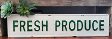 Load image into Gallery viewer, Embossed Metal &quot;Fresh Produce&quot; Sign | Vintage Character