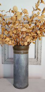 Tall Vintage Brown AMMO Canister Metal Bucket | Vintage Character