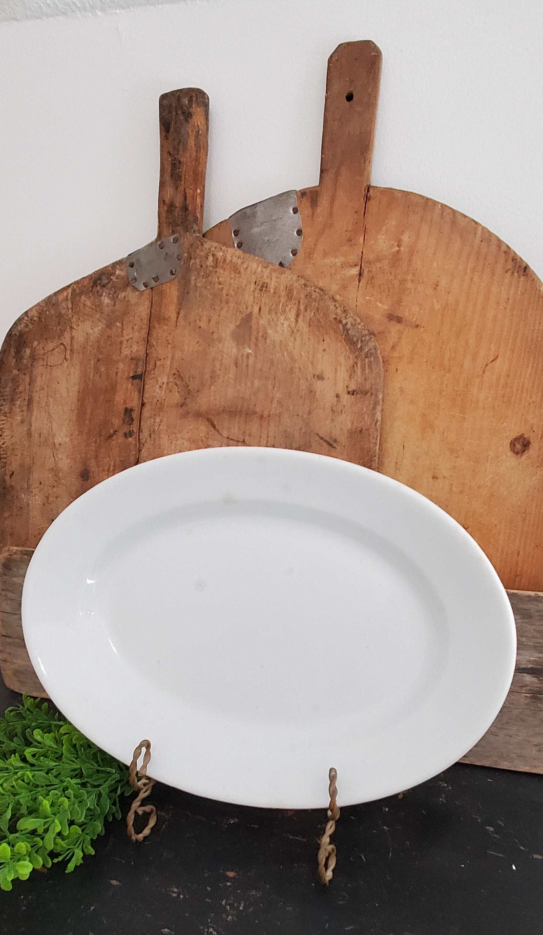 Antique White Ironstone Platter