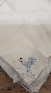 Antique Lot of 47 Rooster Napkins | Vintage Character
