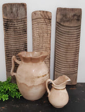 Load image into Gallery viewer, Antique English Ironstone Set of 2 Stained Pitchers
