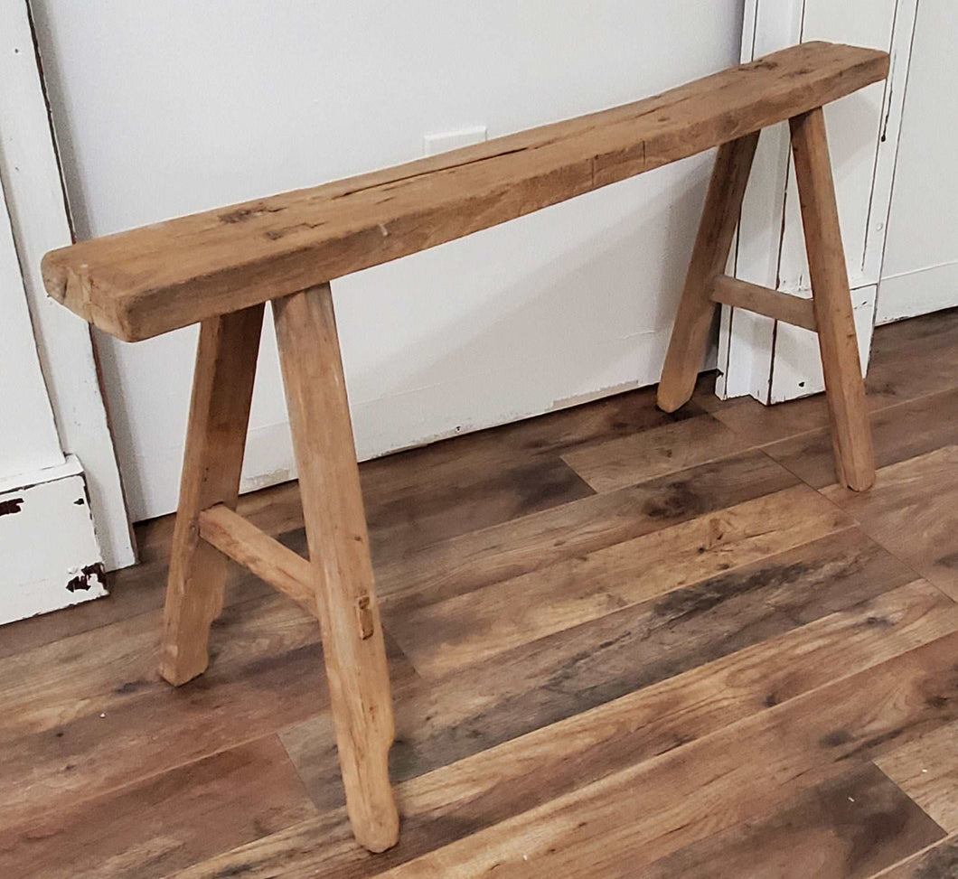 Antique Skinny Elm Bench
