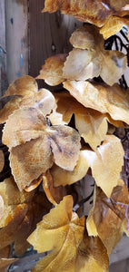 Old Maple Leaves 28"  Fall Wreath Aged Dried Leaves Decor | Vintage Character