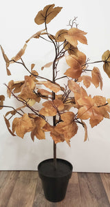 Old Maple Leaves 33" Tree Fall Decor Aged Dried Leaves | Vintage Character