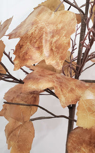 Old Maple Leaves 33" Tree Fall Decor Aged Dried Leaves | Vintage Character