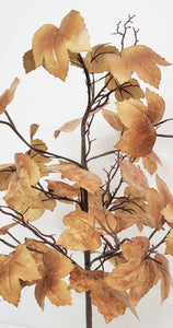 Old Maple Leaves 33" Tree Fall Decor Aged Dried Leaves | Vintage Character