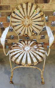 Antique Original Francois Carre Sunburst Garden Chairs~Free Shipping~