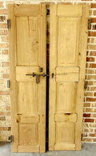 Load image into Gallery viewer, Antique Pair of Bleached Wooden Pine Doors ~Ships Free