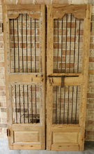 Load image into Gallery viewer, Antique Pair of Bleached Security Wooden Indian Doors ~Ships Free