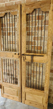 Load image into Gallery viewer, Antique Pair of Bleached Security Wooden Indian Doors ~Ships Free