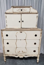 Load image into Gallery viewer, Antique Depression Era Ivory Dresser/Chest | Vintage Character