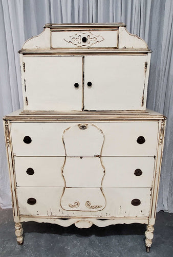 Antique Depression Era Ivory Dresser/Chest | Vintage Character