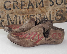 Load image into Gallery viewer, Antique Wooden Shoe Mold Set of 2~Gray | Vintage Character