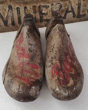 Load image into Gallery viewer, Antique Wooden Shoe Mold Set of 2~Gray