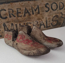 Load image into Gallery viewer, Antique Wooden Shoe Mold Set of 2~Gray