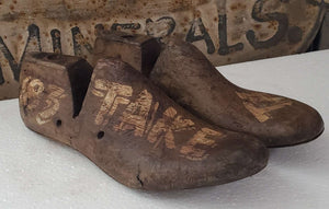 Antique Wooden Shoe Mold Set of 2~Brown | Vintage Character