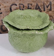 Load image into Gallery viewer, Antique Green Cabbage Bowl Set | Vintage Character
