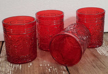 Load image into Gallery viewer, Vintage Style Red Short Glasses Set of 4 | Vintage Character