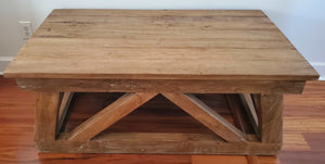 Timber Frame Wood Coffee Table | Vintage Character