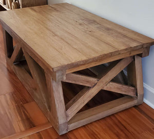 Timber Frame Wood Coffee Table | Vintage Character