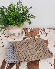 Load image into Gallery viewer, Hand Woven Crochet Pot Holder Set of 2 | Vintage Character