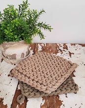 Load image into Gallery viewer, Hand Woven Crochet Pot Holder Set of 2 | Vintage Character