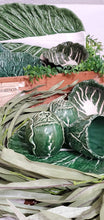 Load image into Gallery viewer, Hand Painted Stoneware Cabbageware Shaped Salt &amp; Pepper Shakers | Vintage Character