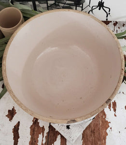 Antique Primitive Stoneware Mixing Bowl | Vintage Character