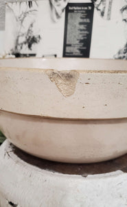 Antique Primitive Stoneware Mixing Bowl | Vintage Character