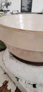 Antique Primitive Stoneware Mixing Bowl | Vintage Character