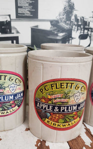 Antique European Jam Jar Crock w/ Label | Vintage Character
