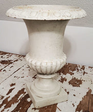 Load image into Gallery viewer, Antique 19th Century Cast Iron White Urn Planter | Vintage Character