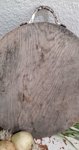 Authentic Antique Small Round Turkish Bread Board | Vintage Character