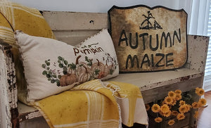Fall "Autumn Maize" Metal Sign