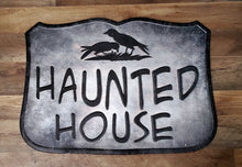 Load image into Gallery viewer, Fall &quot;Haunted House&quot; Metal Sign | Vintage Character