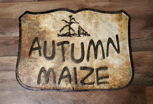 Fall "Autumn Maize" Metal Sign | Vintage Character