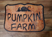 Load image into Gallery viewer, Fall &quot;Pumpkin Farm&quot; Metal Sign | Vintage Character