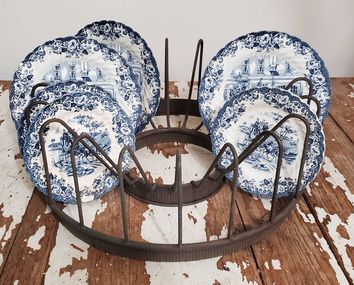 Vintage Metal Plate Rack