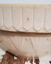 Load image into Gallery viewer, Antique Primitive Picket Fence Stoneware Mixing Bowl