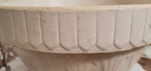 Antique Primitive Picket Fence Stoneware Mixing Bowl