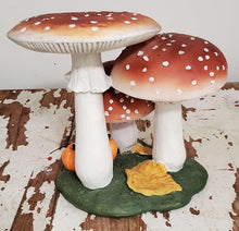 Load image into Gallery viewer, Resin Orange Top Mushroom Figure